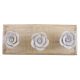 Light Blue Medium Rose Flower Ceramic Wooden Hooks 